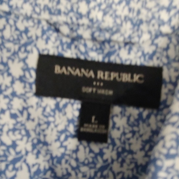 Banana Republic mens floral print shirt size Large - Picture 4 of 4